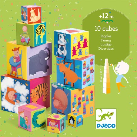 Cubes Empiler Rigolos Jouet D Veil Enfant Djeco