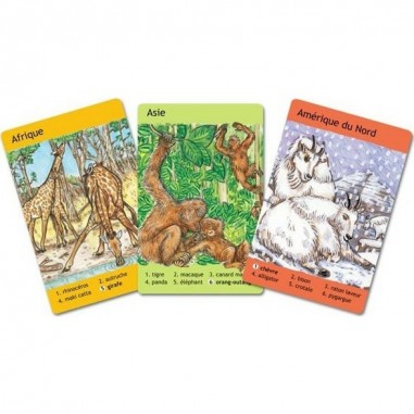 Jeu de 7 Familles Animaux du monde - Jeu de cartes Djeco