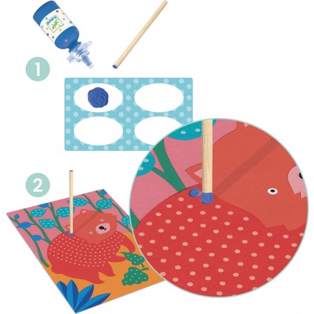 Peinture Pointillisme pour les petits - Dès 3 ans - Djeco
