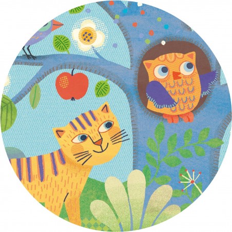 Puzzle silhouette coucou Hibou - 24 pièces - Djeco
