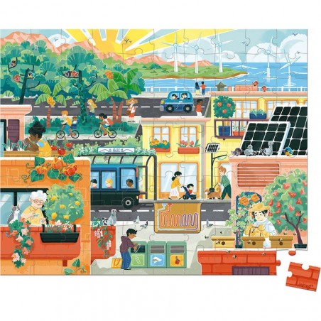 Puzzle Ville Verte 100 pièces carton WWF - Janod