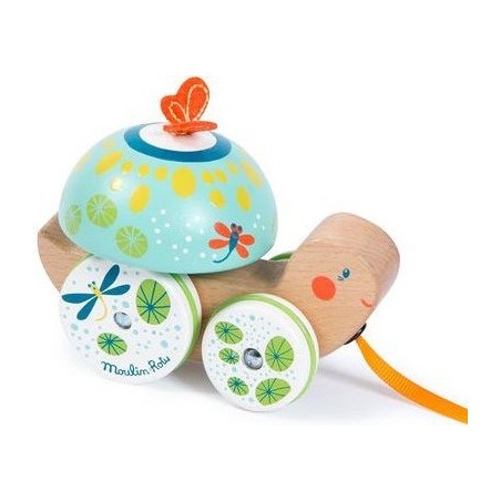 Jouet à Tirer pour bébé Tortue "Dans la Jungle" - Moulin Roty