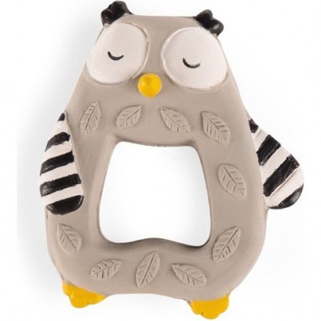 Anneau de dentition caoutchouc Hibou Les moustaches - Moulin Roty