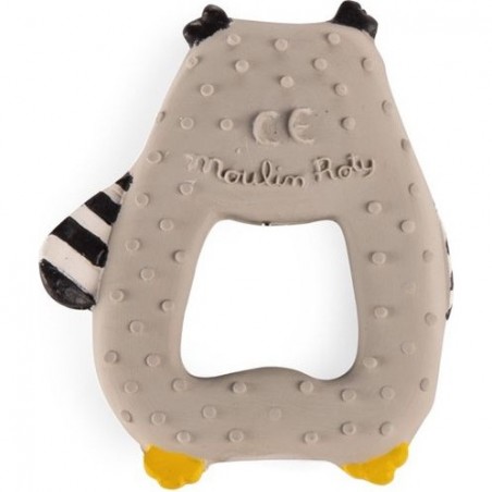 Anneau de dentition caoutchouc Hibou Les moustaches - Moulin Roty
