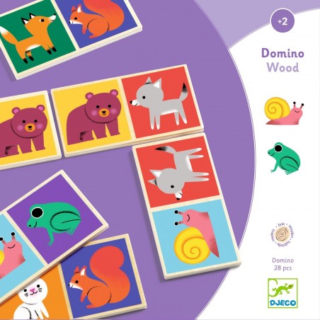 Domino Wood - Jeu de domino en bois pour enfant - Djeco