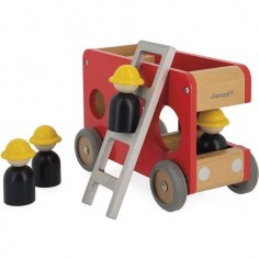 Camion de pompier en bois - Collection Bolid Janod 2