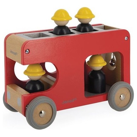 Camion de pompier en bois - Collection Bolid Janod