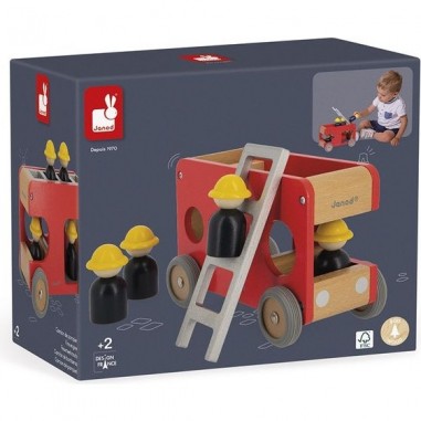 Camion de pompier en bois - Collection Bolid Janod