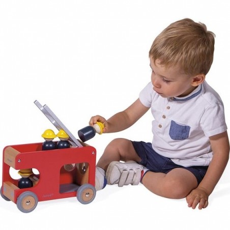 Camion de pompier en bois - Collection Bolid Janod