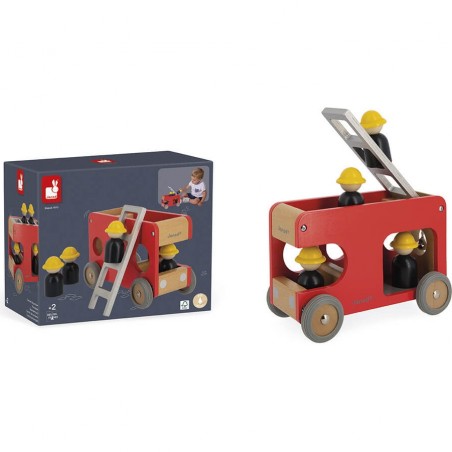 Camion de pompier en bois - Collection Bolid Janod