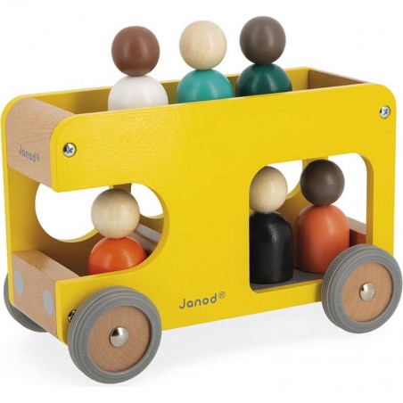 Bus scolaire en bois - Véhicule en bois - Bolid Janod
