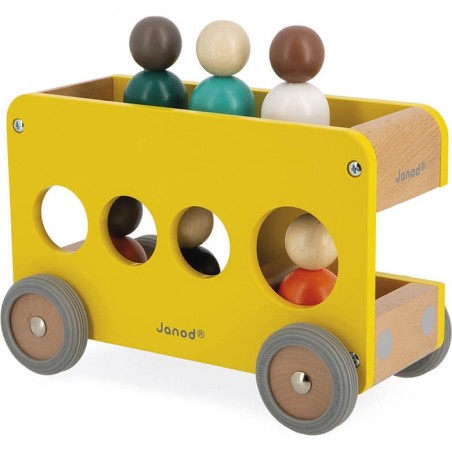 Bus scolaire en bois - Véhicule en bois - Bolid Janod