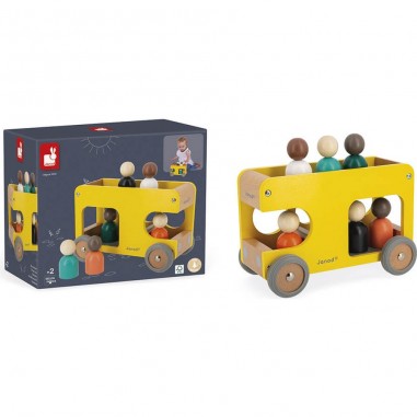 Bus scolaire en bois - Véhicule en bois - Bolid Janod