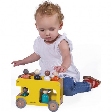 Bus scolaire en bois - Véhicule en bois - Bolid Janod