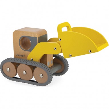 Camion jouet - Chantier, camion benne pelleteuse enfant Bolid - Janod