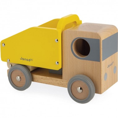 Camion jouet - Chantier, camion benne pelleteuse enfant Bolid - Janod