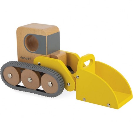 Camion jouet - Chantier, camion benne pelleteuse enfant Bolid - Janod