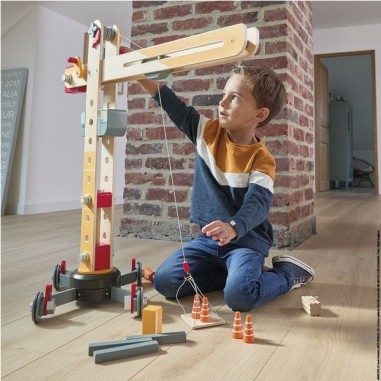 Grande grue pour enfant en bois - Collection Bolid Janod