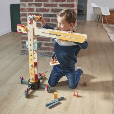 Grande grue pour enfant en bois - Collection Bolid Janod