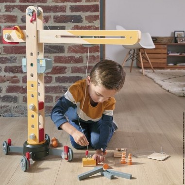 Grande grue pour enfant en bois - Collection Bolid Janod