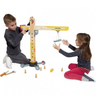 Grande grue pour enfant en bois - Collection Bolid Janod