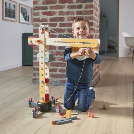 Grande grue pour enfant en bois - Collection Bolid Janod
