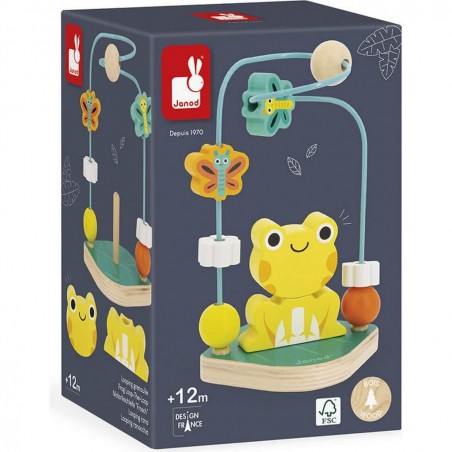 Jouet Looping bois - Grenouille Tropik - Janod