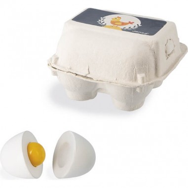 Oeufs en bois pour dinette - Accessoires cuisine enfant - Janod
