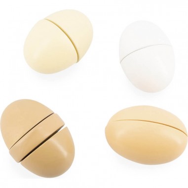 Oeufs en bois pour dinette - Accessoires cuisine enfant - Janod