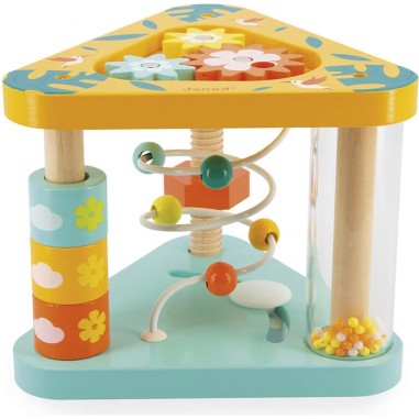 Jouet éveil en bois - Triangle mutli activités Tropik - Janod