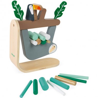 Jeu d'équilibre pour enfant en bois - Jouet d'adresse paresseux - Janod