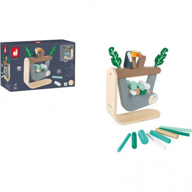 Jeu d'équilibre pour enfant en bois - Jouet d'adresse paresseux - Janod