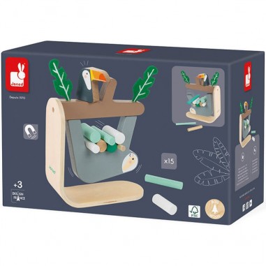 Jeu d'équilibre pour enfant en bois - Jouet d'adresse paresseux - Janod