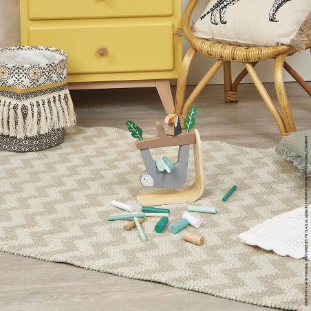 Jeu d'équilibre pour enfant en bois - Jouet d'adresse paresseux - Janod