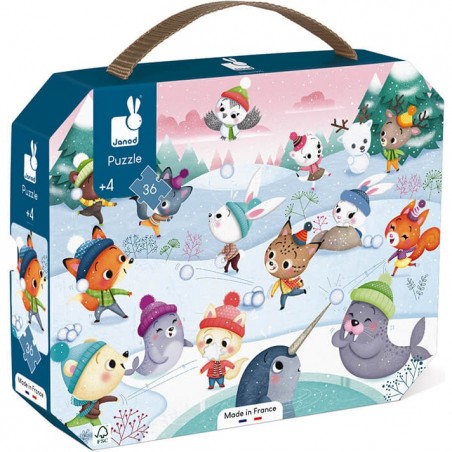 Puzzle Bataille de boules de neige 36 pièces - Janod