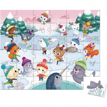 Puzzle Bataille de boules de neige 36 pièces - Janod