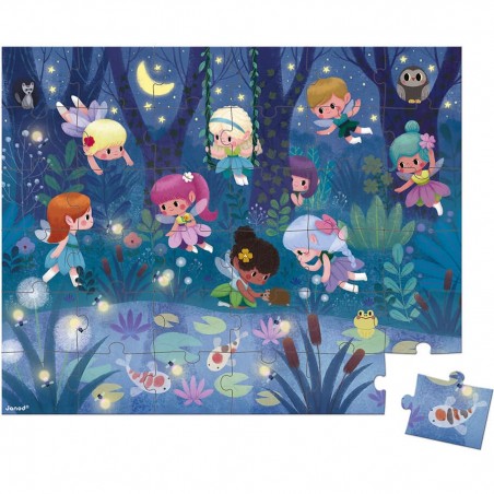 Puzzle les Fées et les Nénuphars 36 pièces - Janod