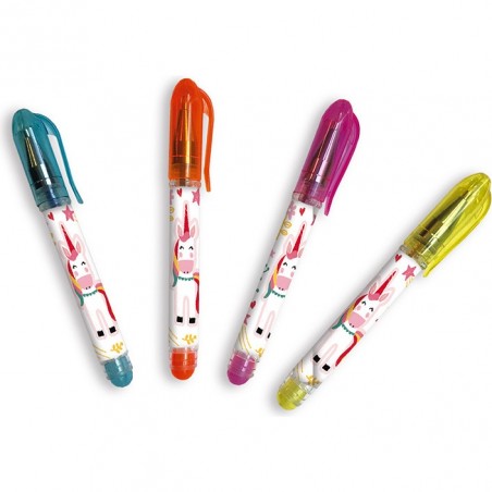 8 Mini Stylos Gels Licorne - Papeterie - Janod
