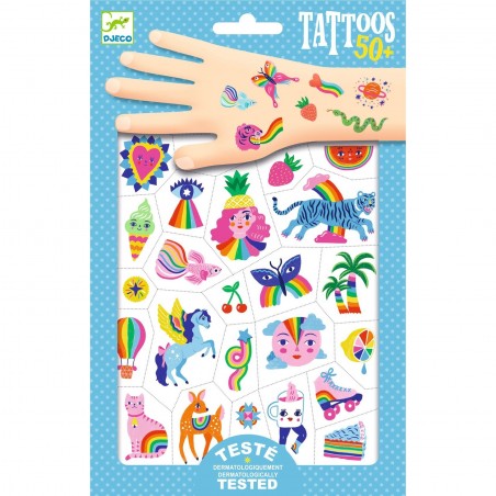 Tatouage temporaire Arc-en-ciel - Tatoo enfants - Djeco