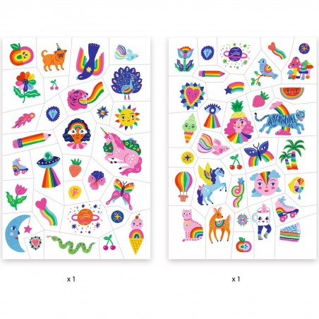Tatouage temporaire Arc-en-ciel - Tatoo enfants - Djeco