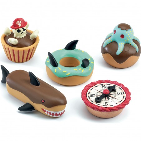 Dînette : Patisseries de pirates - Eclair au chocolat, Tarte, Gateau - Djeco