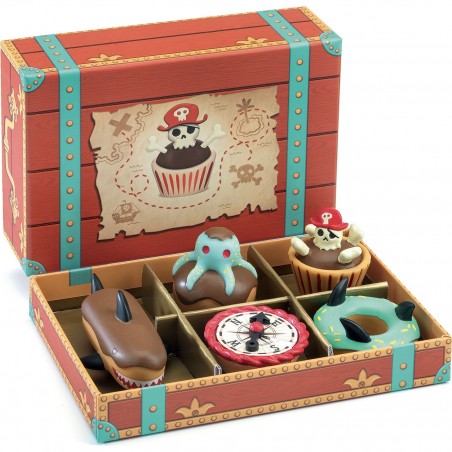 Dînette : Patisseries de pirates - Eclair au chocolat, Tarte, Gateau - Djeco