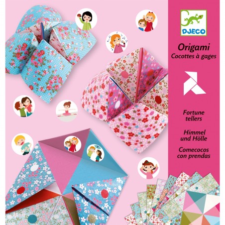 Origami : Cocottes papier pour enfant - Thème des fleurs - Djeco