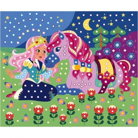 Mosaïque en mousse Poneys et Licornes - Les ateliers du calme - Janod