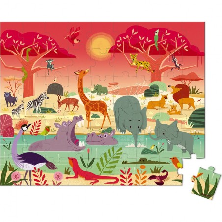 Puzzle La Réserve Animalière 54 pièces - Janod