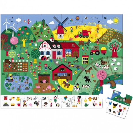 Puzzle d'observation La Ferme 24 pièces Janod