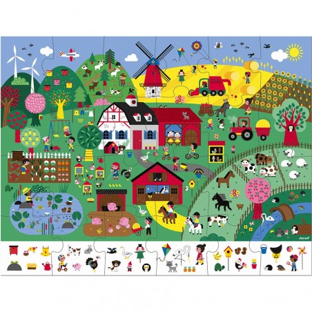 Puzzle d'observation La Ferme 24 pièces Janod