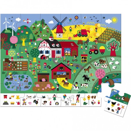 Puzzle d'observation La Ferme 24 pièces Janod