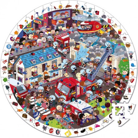 Puzzle observation Pompiers 208 pièces : Puzzles 150 à 499 pièces - J02793 - Janod