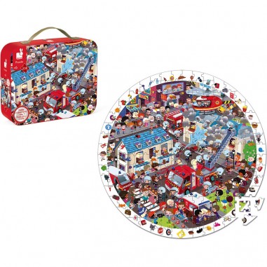 Puzzle observation Pompiers 208 pièces : Puzzles 150 à 499 pièces - J02793 - Janod